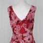 ADRIANNA PAPELL Pink Floral Print Silk Chiffon 1920's Flapper Gatsby Dress 10