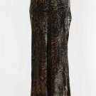 Ralph Lauren Skirt Bias Cut Black & Blue Paisley Velvet Long Midi length 6P