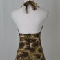 Eva Franco ModCloth Vintage Inspired Brown Starburst print Halter top EUC Sz 2