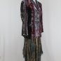 ALBERTA FERRETTI Bohemian Silk Skirt And Matching Velvet Jacket USA 4 IT 38