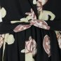 Armani Collezioni Black Big Floral Print Viscose Short Sleeve Midi Maxi Dress 6