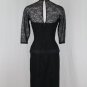 LEE CLAIRE New York Vintage Black Chantilly Lace Dress Size Small