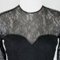 LEE CLAIRE New York Vintage Black Chantilly Lace Dress Size Small