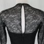 LEE CLAIRE New York Vintage Black Chantilly Lace Dress Size Small