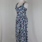 Vintage LAURA ASHLEY Ankle Length Purple and Yellow Pansy Print Sundress XS