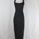 Sophie Sitbon Paris Long Sleeveless Black Viper Evening Dress France 38