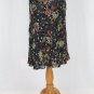 Sonia Rykiel Black & Red Floral Bias Cut Burned Velvet Silk Blend Skirt 38 6 S