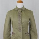 Philosophy di Alberta Ferretti Olive Green Embellished Victorian Jacket 40