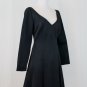 Badgley Mischka Vintage Black Long Sleeve Portrait Neckline Godet Dress 4