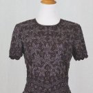 ADRIANNA PAPELL Vintage Beaded Brown Silk 1930's 40s Inspired Short Sleeve Top 6