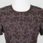 ADRIANNA PAPELL Vintage Beaded Brown Silk 1930's 40s Inspired Short Sleeve Top 6