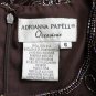 ADRIANNA PAPELL Vintage Beaded Brown Silk 1930's 40s Inspired Short Sleeve Top 6