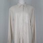 Swildens Paris Beige Raw Silk Oversized Button Down Blouse Size T-1 Small