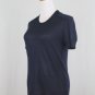 Chris Benz Navy Blue Cashmere and Lurex Short Sleeve Sweater Top Size Small