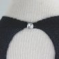 Chris Benz Navy Blue Cashmere and Lurex Short Sleeve Sweater Top Size Small