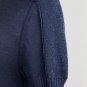Chris Benz Navy Blue Cashmere and Lurex Short Sleeve Sweater Top Size Small