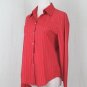 ELIE TAHARI Red Snap Front Long Sleeve Western Style Shirt Size Small