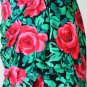 Vintage A.J. Bari Neiman Marcus Rose Print Strapless Dress 8