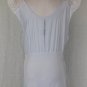 Vintage 1920's 1930's Baby Blue Silk & White Lace Long Bias Cut Nightgown 38 M