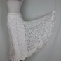 Vintage Louise White Viscose Net Lace Tea Length Full Skirt Made in Italy M 8 42