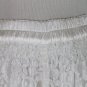 Vintage Louise White Viscose Net Lace Tea Length Full Skirt Made in Italy M 8 42