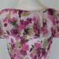 Adrianna Papell Long Pink Floral Silk Chiffon 1920's Style Bias Cut Dress Gown 8