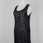 Diabless Paris Spacy Black Beaded Silk Chiffon Sleeveles Mini Dress T-1 34 XS S
