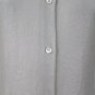 Maria Luisa Paris Lustrous Platinum Gray Sheer Silk Buckle Back Blouse S 34 T-1
