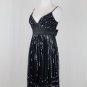 Adrianna Papell Evening 1920's 30's Art Deco Inspired Black sequined Dress 4