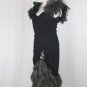 Susan Roselli for VIJACK 80's Black & Gold Embellished Net Lace Evening Dress S