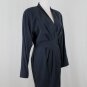 BICCI by Florine Wachter Vintage Charcoal Gray Long Sleeve Wrap Sheath Dress 2