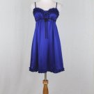 Vintage Betsey Johnson Royal Blue Silk Charmeuse Spaghetti Strap Dress 0