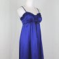 Vintage Betsey Johnson Royal Blue Silk Charmeuse Spaghetti Strap Dress 0