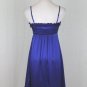 Vintage Betsey Johnson Royal Blue Silk Charmeuse Spaghetti Strap Dress 0
