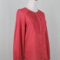 Comptoir des Cotonniers Paris Red Pintucked Cotton Voile Peasant Blouse 38 S