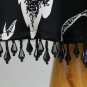 Vintage BETSEY JOHNSON Black and White Beaded Silk Below The Knee Halter Dress 6
