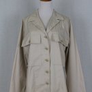 Ralph Lauren Vintage Button Front Khaki Cotton Safari Military Jacket M New