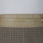 BCBGMaxAzria Beige & Black Knee Length Glen Plaid Skirt with Leather Trim  0