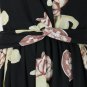 Armani Collezioni Black & Beige Floral Short Sleeve Long A-Line Shirt Dress 6 40