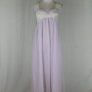 De Perrier Paris Vtg 1950's Violet Nylon & Chantilly Lace Nightgown Negligee S
