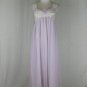 De Perrier Paris Vtg 1950's Violet Nylon & Chantilly Lace Nightgown Negligee S