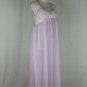 De Perrier Paris Vtg 1950's Violet Nylon & Chantilly Lace Nightgown Negligee S