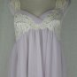 De Perrier Paris Vtg 1950's Violet Nylon & Chantilly Lace Nightgown Negligee S