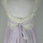 De Perrier Paris Vtg 1950's Violet Nylon & Chantilly Lace Nightgown Negligee S