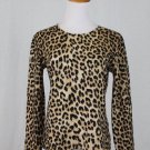 MAGDA BUTRYM Leopard Printed Merino Wool Sweater Made in Italy Beige S 42 6