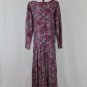 Vintage Laura Ashley Wool Blend Flannel Lace collar 1920's Style Dress US10 UK12