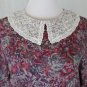 Vintage Laura Ashley Wool Blend Flannel Lace collar 1920's Style Dress US10 UK12