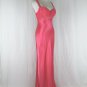 Adrianna Papell Beaded Salmon Silk Charmeuse 1930's Inspired Bias Cut Gown 6