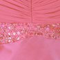 Adrianna Papell Beaded Salmon Silk Charmeuse 1930's Inspired Bias Cut Gown 6