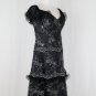Claire Dickson Boutique Embellished Black Lace Tiered Dress New with tags 8